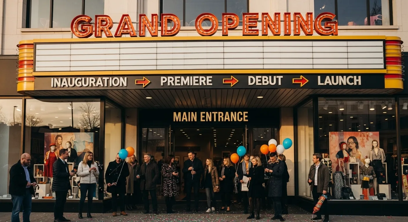 grand opening synonyms