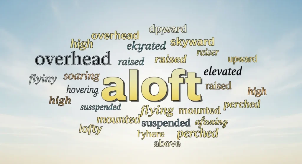 synonyms for aloft