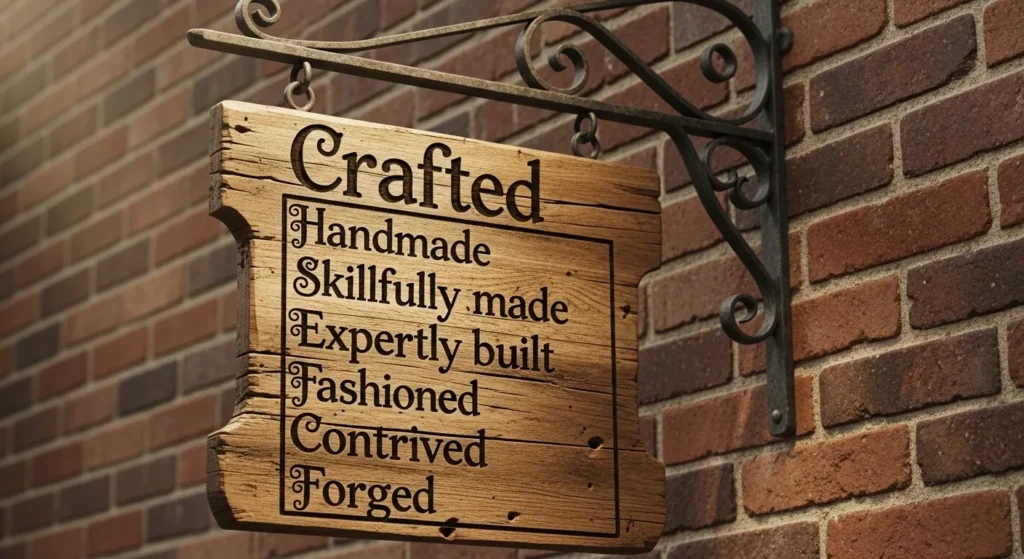synonyms for crafted