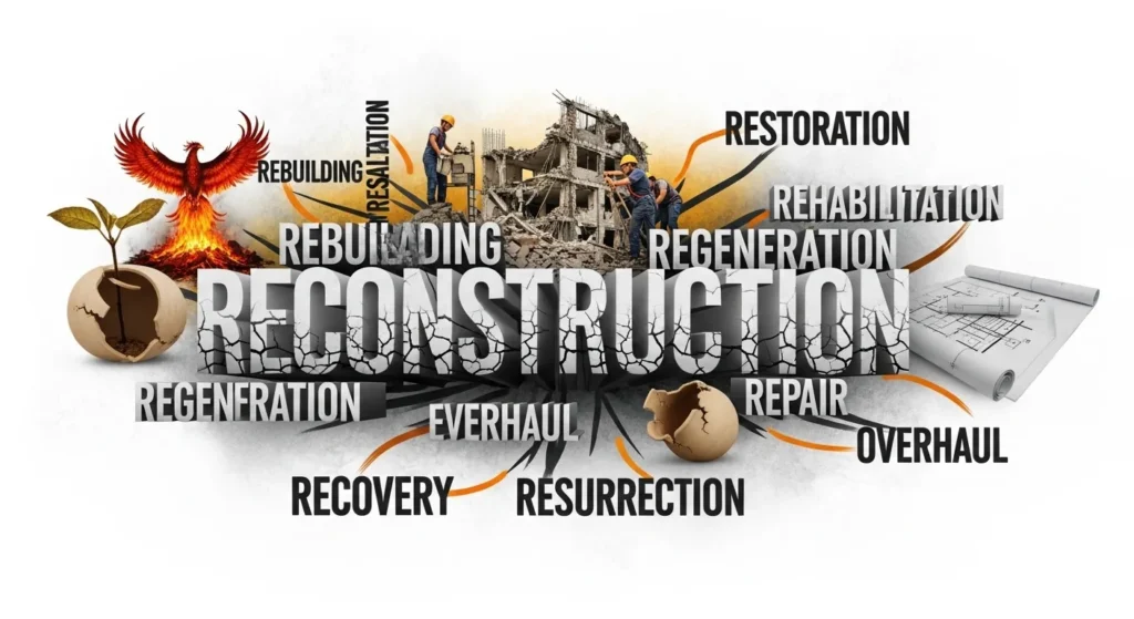 synonyms for reconstruction