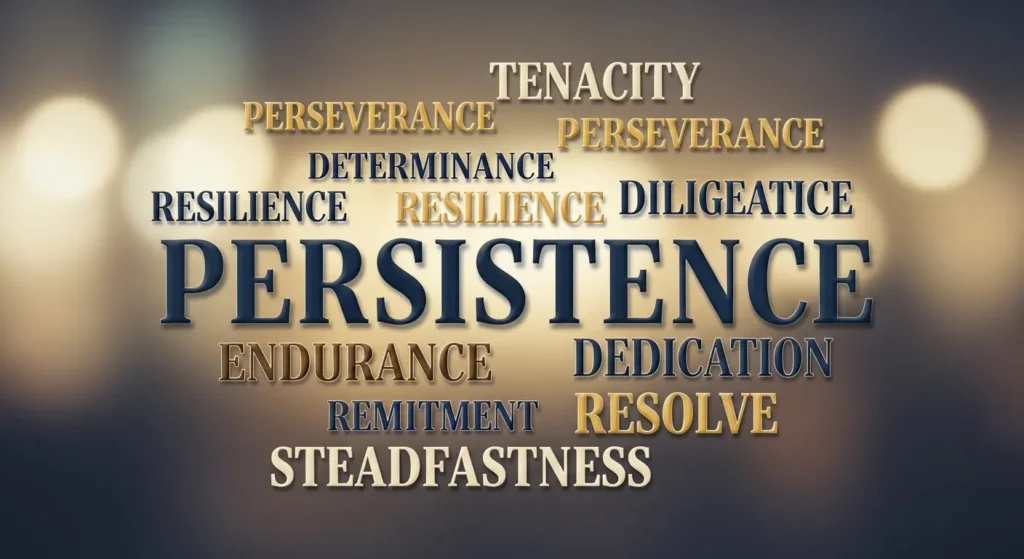 synonyms of persistence
