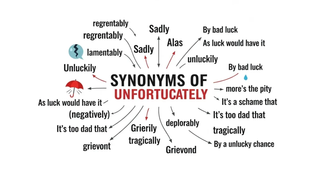 synonyms of unfortunately