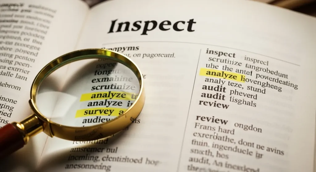 synonyms for inspect