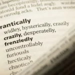synonyms for frantically