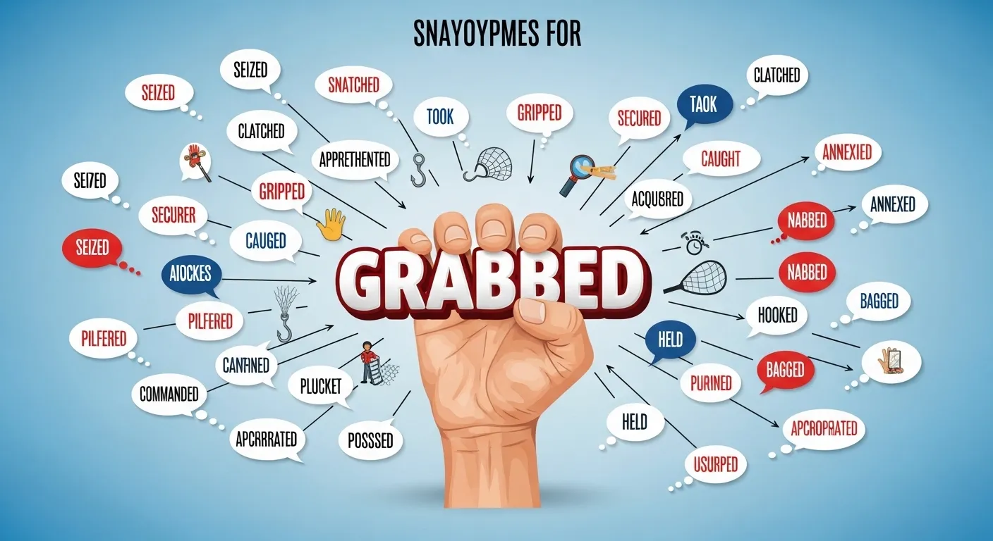synonyms for grabbed