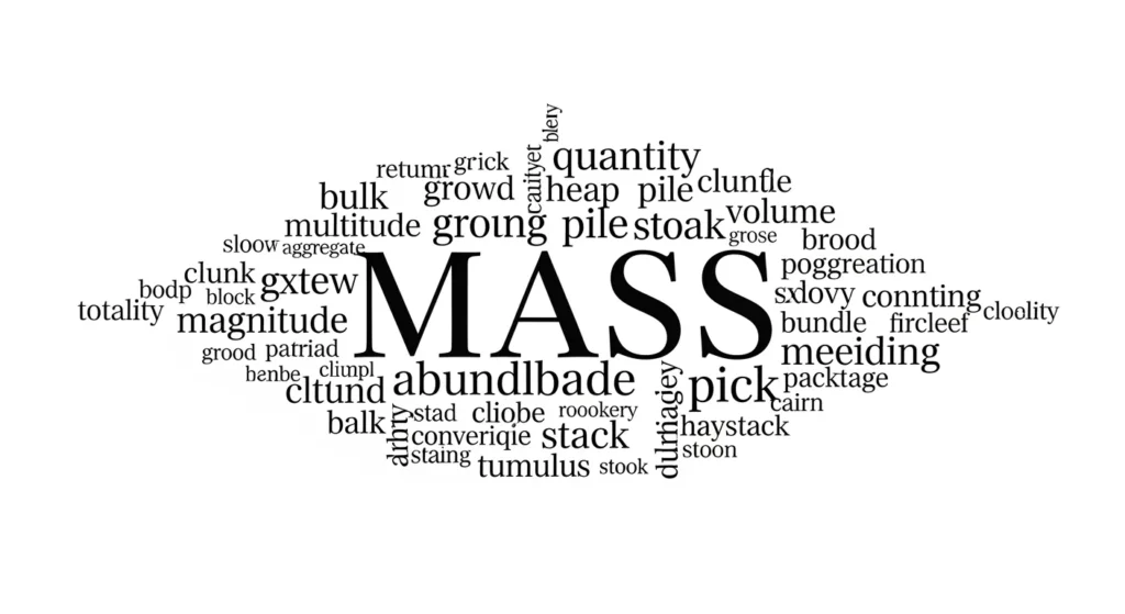 synonyms for mass