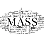 synonyms for mass