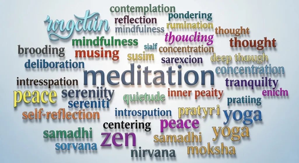 synonyms for meditation
