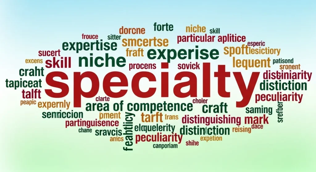 synonyms for specialty