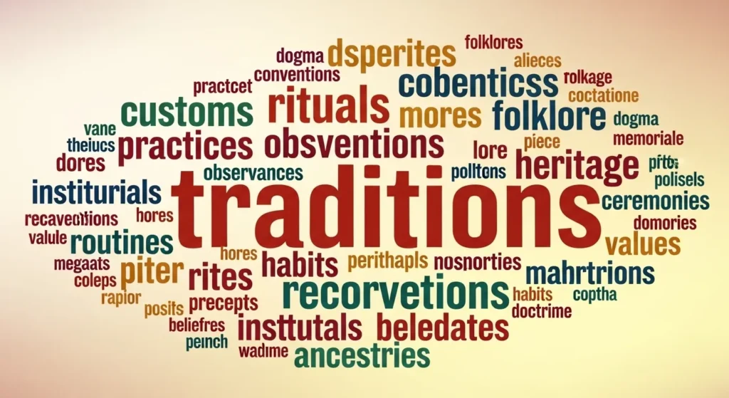 synonyms for traditions