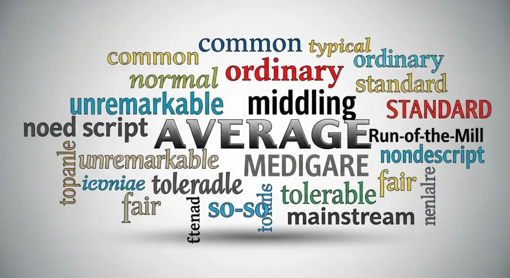 synonyms of average