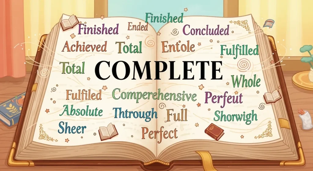 synonyms of Complete