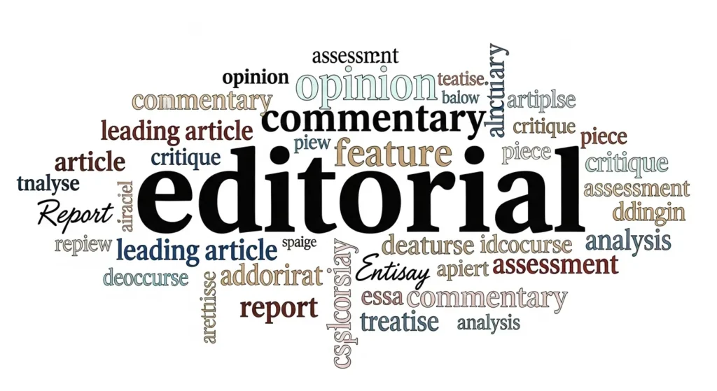 synonyms of editorial