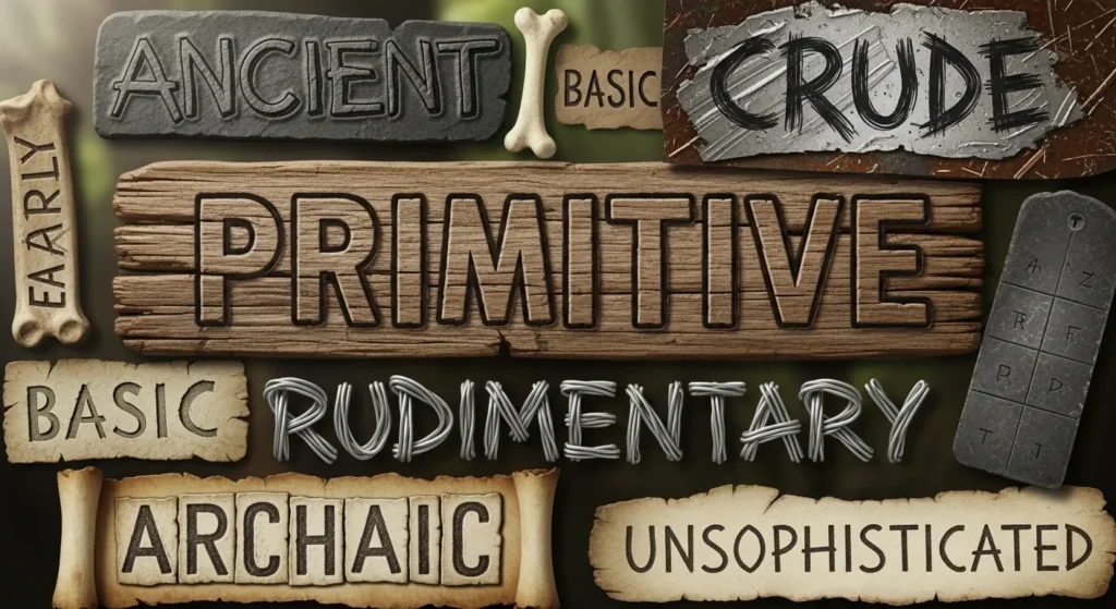 synonyms of primitive