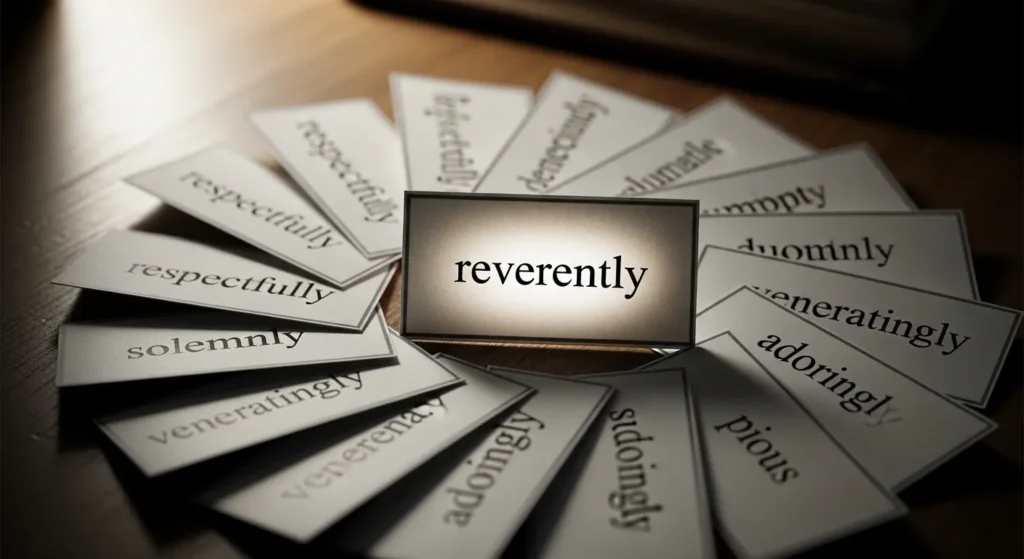 synonyms of reverently