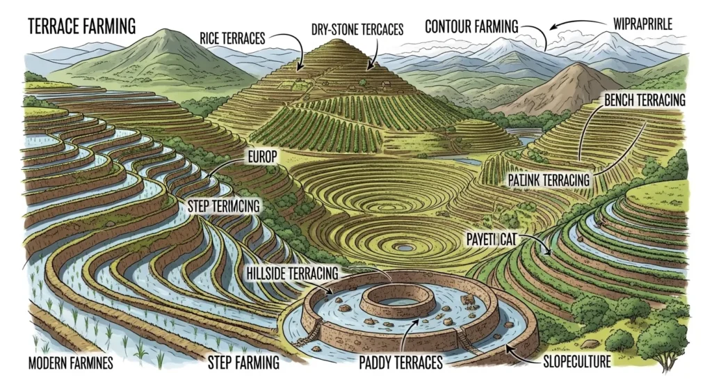 terrace farming synonyms