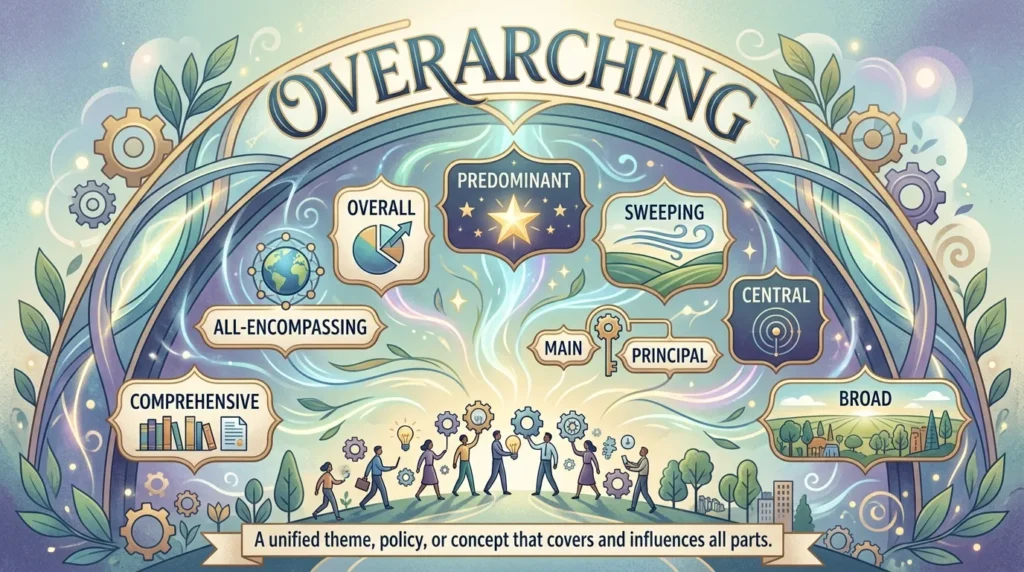 synonyms of overarching