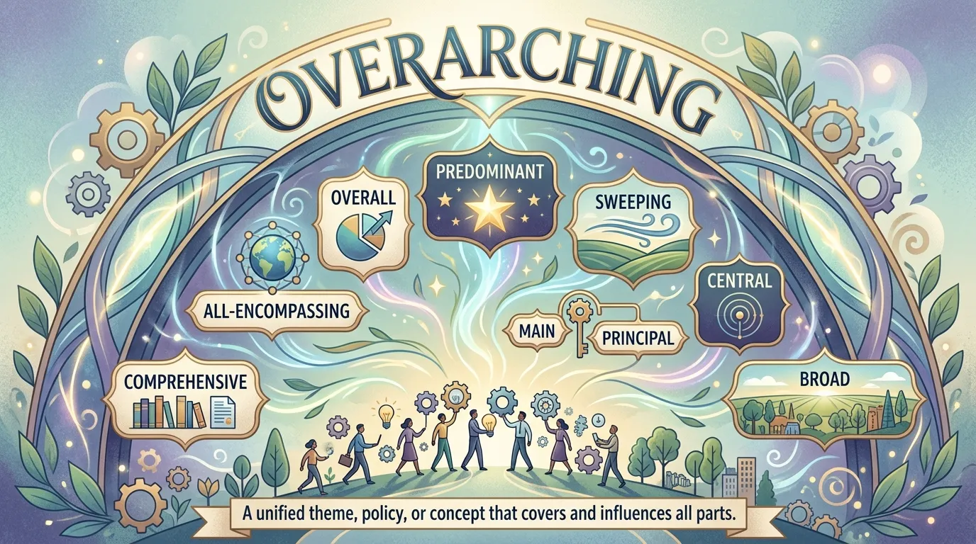 synonyms of overarching