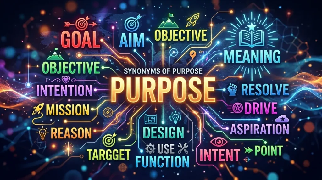 synonyms of purpose