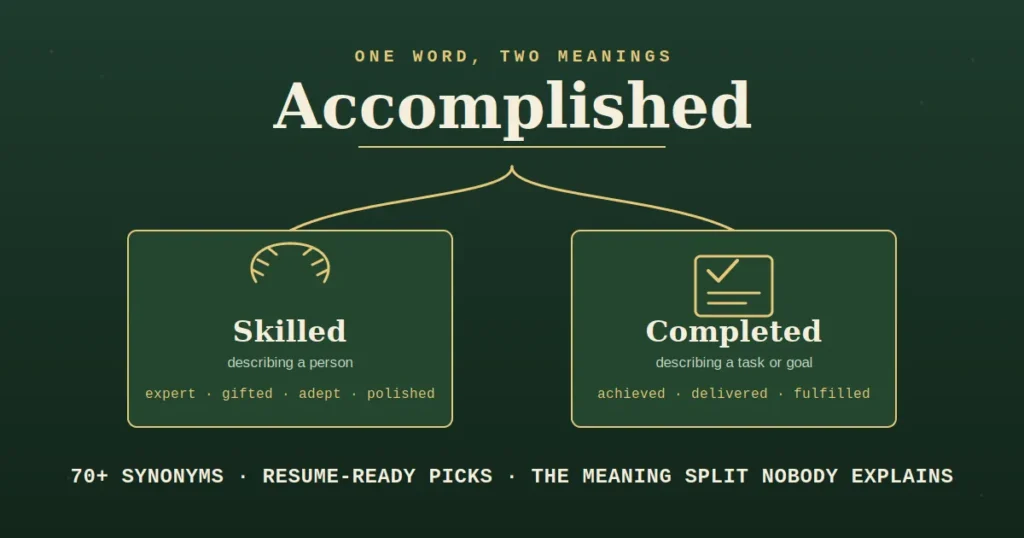 synonyms for accomplished
