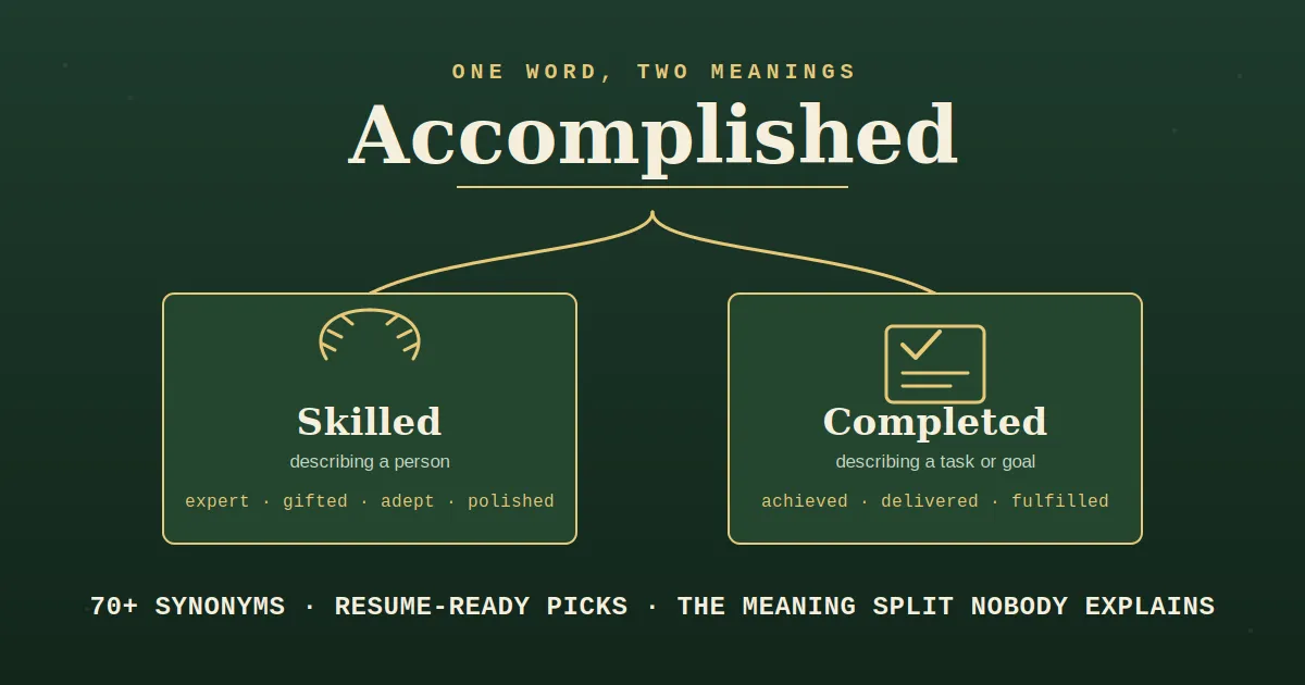 synonyms for accomplished