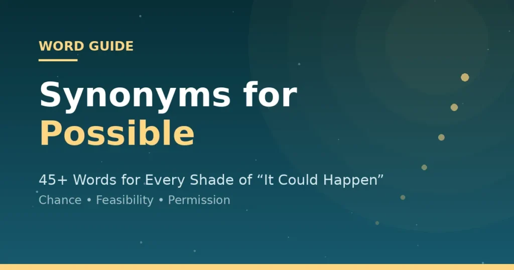 synonyms for possible