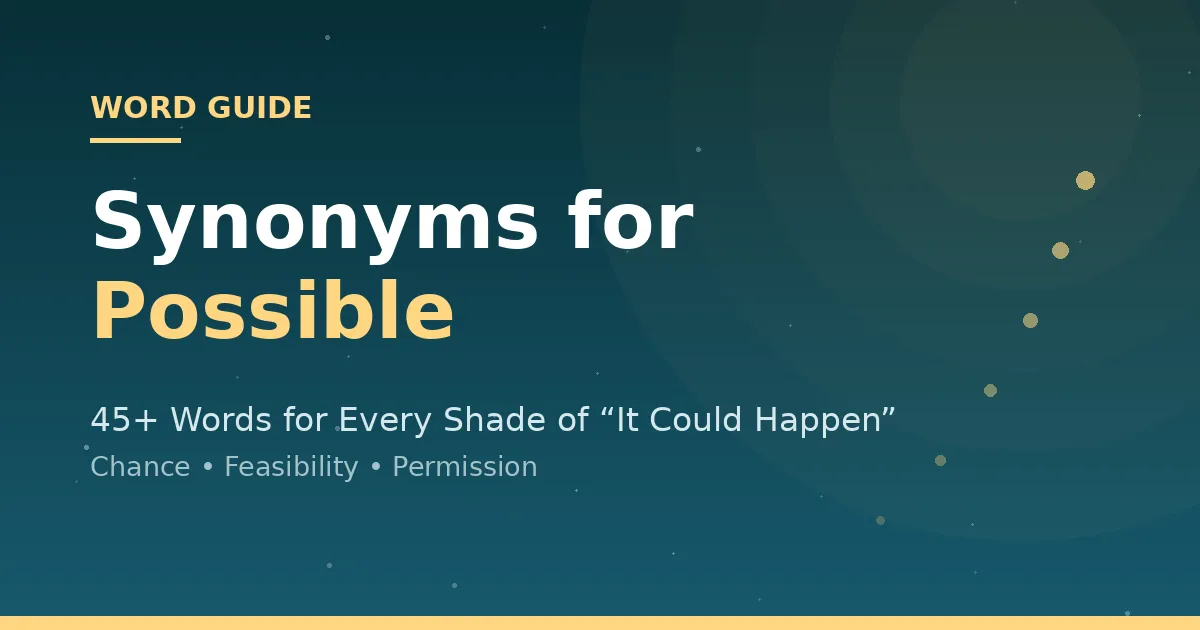 synonyms for possible