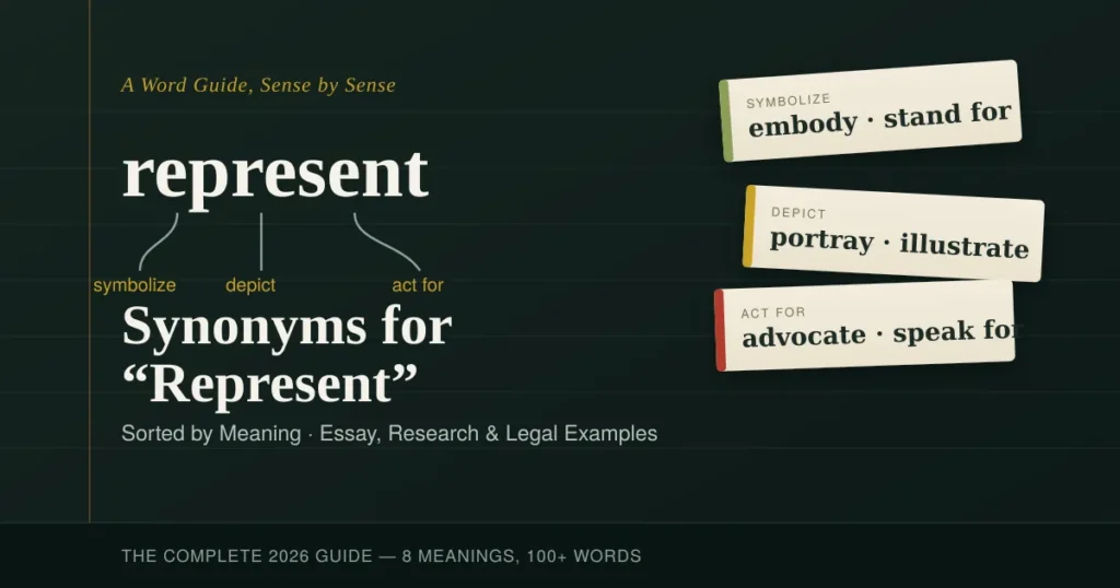 synonyms for represent