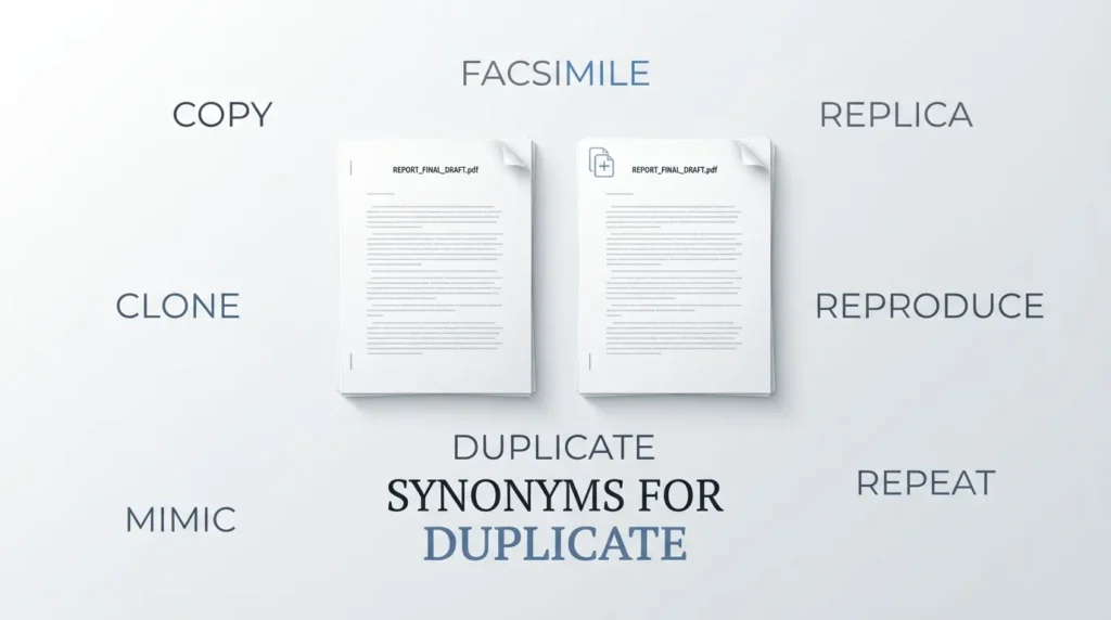 synonyms for duplicate
