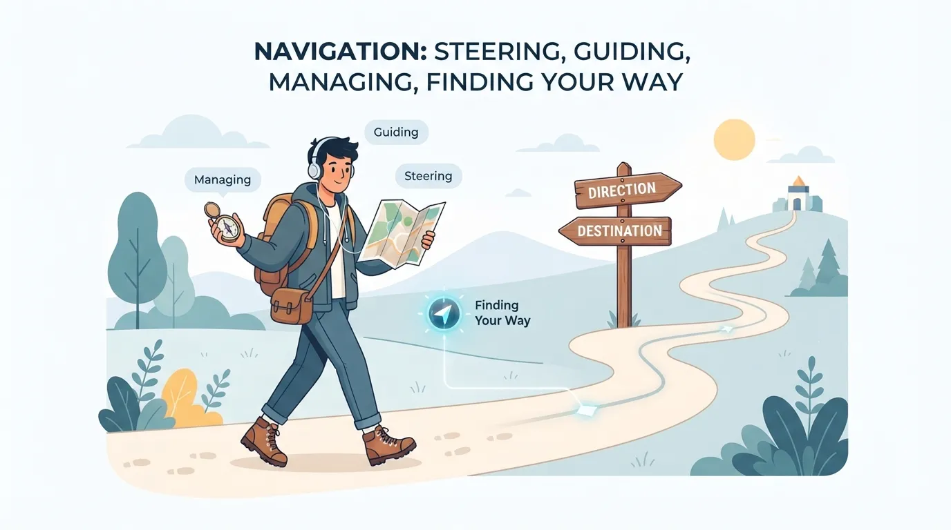 synonyms for navigating