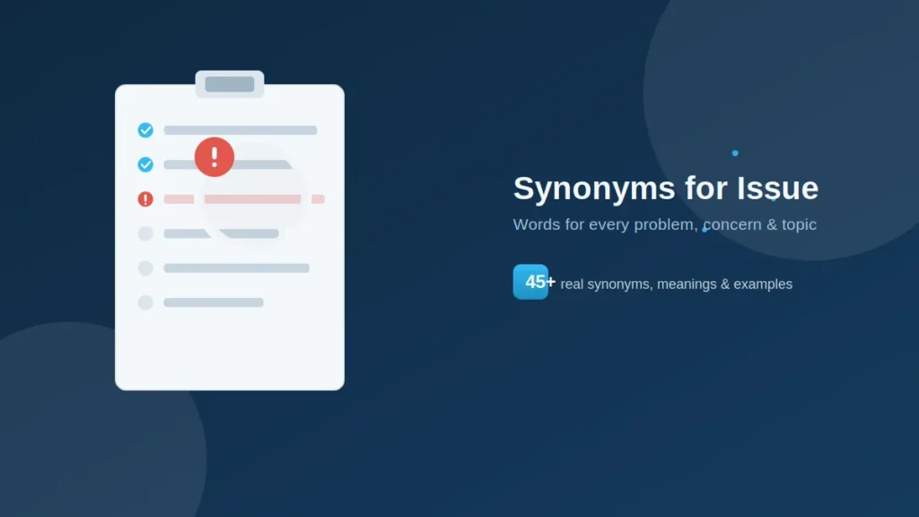 synonyms of issue