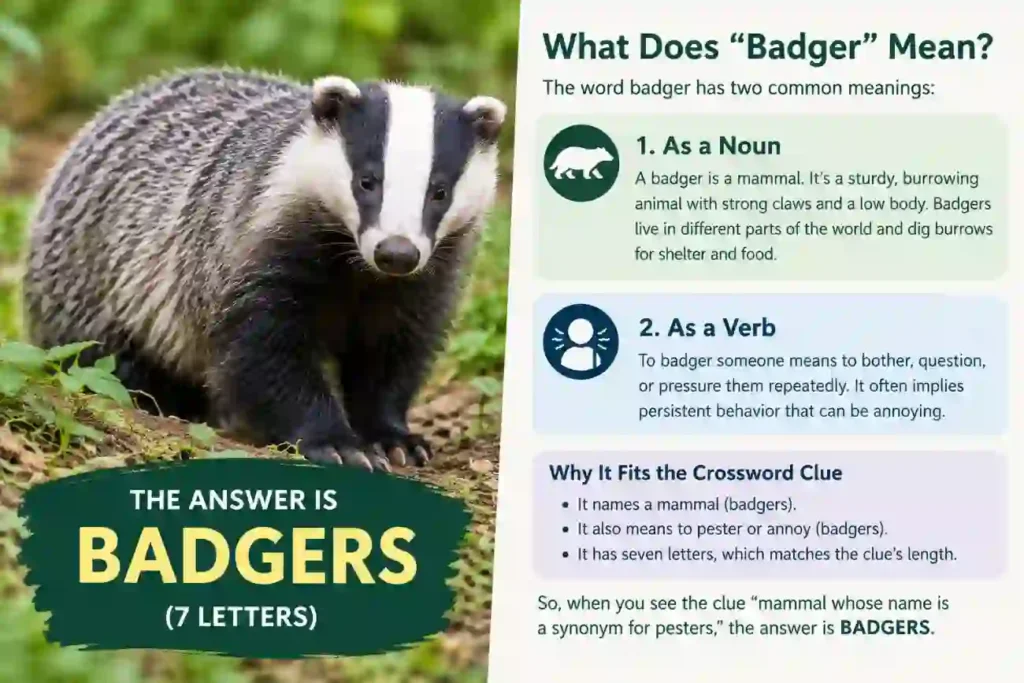 mammal whose name is a synonym for pesters